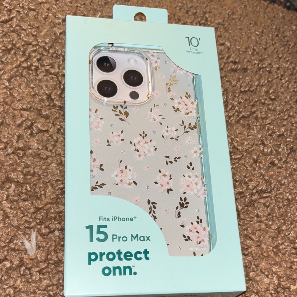 Apple Floral iPhone 15 Pro Max Case - White